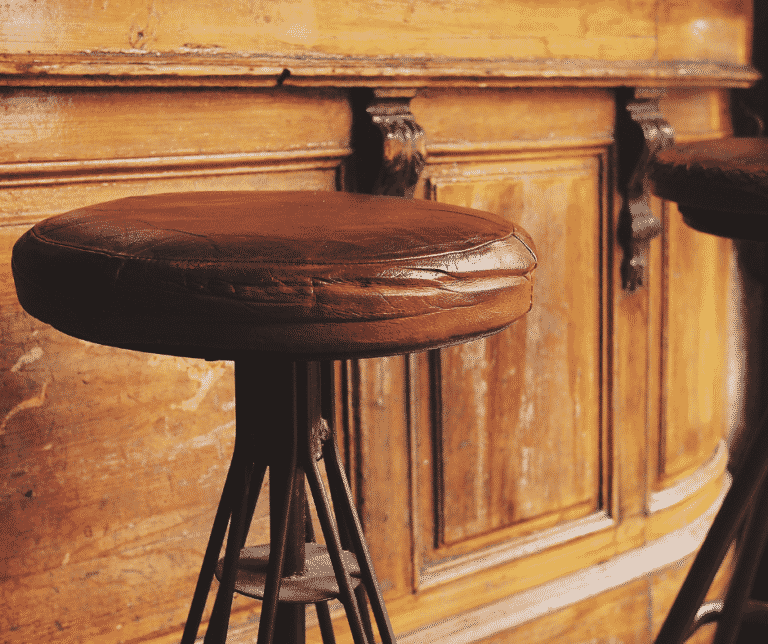 Home Shopping and the Four-Legged Stool Brown leather stools