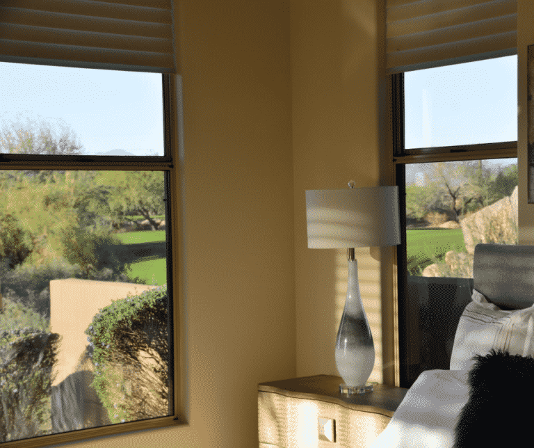 Master bedroom view of golf course